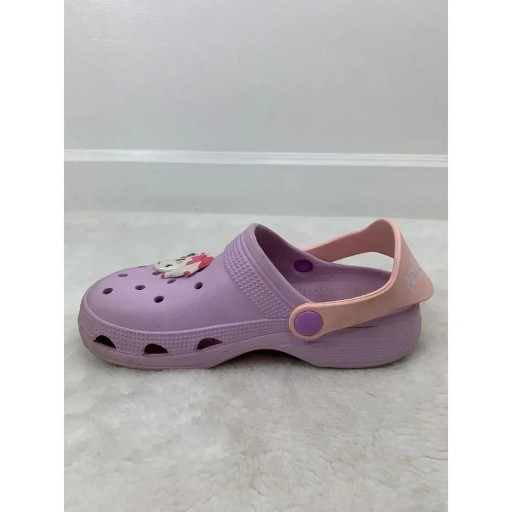 Unicorn-Themed Girls Clogs With Adjustable Strap Size 5.5